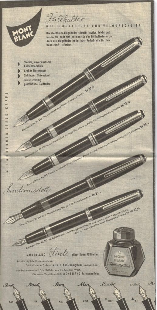 Montblanc 1950's Catalog Montblanc The Fountain Pen Network